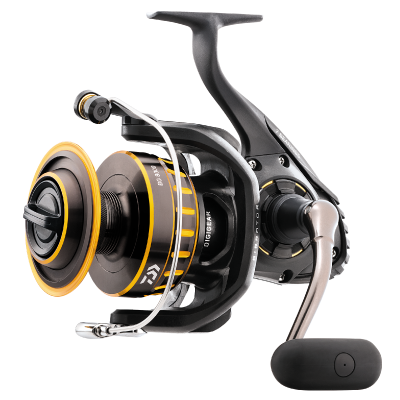 Yellow and black spinning reel